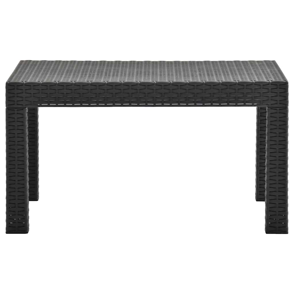 315640 vidaXL Garden Table Anthracite 58x58x41 cm PP Rattan