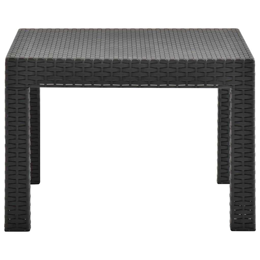 315640 vidaXL Garden Table Anthracite 58x58x41 cm PP Rattan