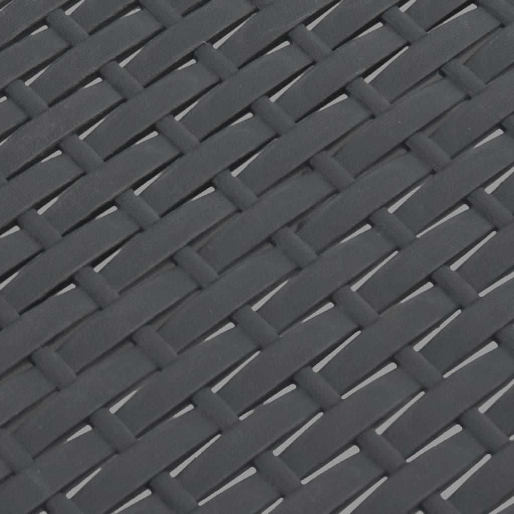 315640 vidaXL Garden Table Anthracite 58x58x41 cm PP Rattan