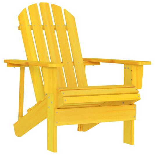 315874 vidaXL Garden Adirondack Chair Solid Fir Wood Yellow