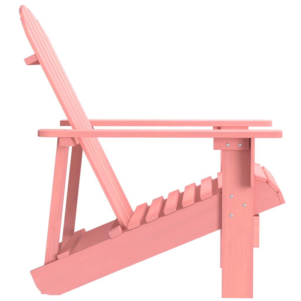 Garden Adirondack Chair Solid Fir Wood Pink