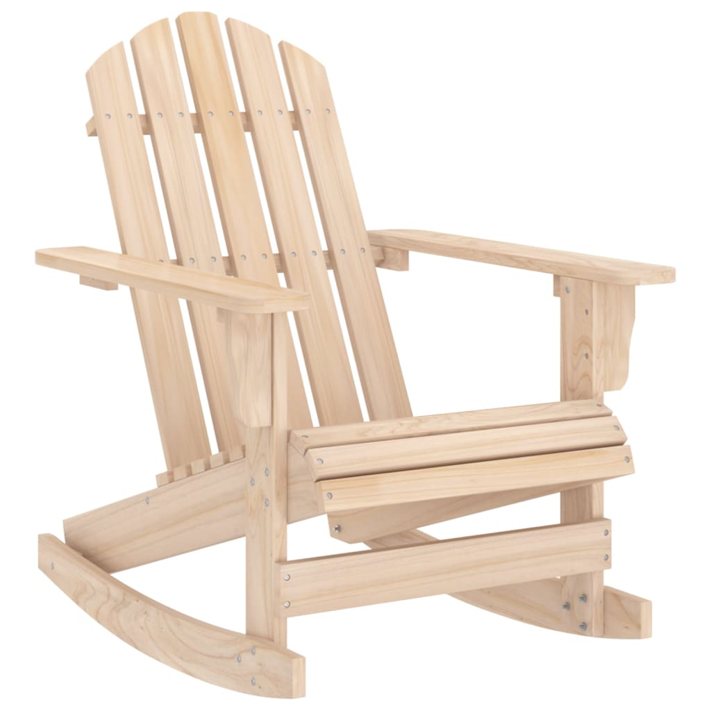 Garden Rocking Chair | Brown | Solid Fir Wood | Medium