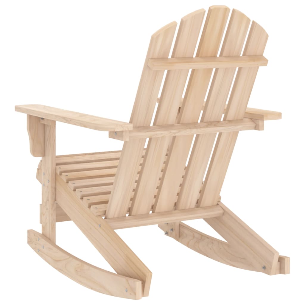 Garden Rocking Chair | Brown | Solid Fir Wood | Medium