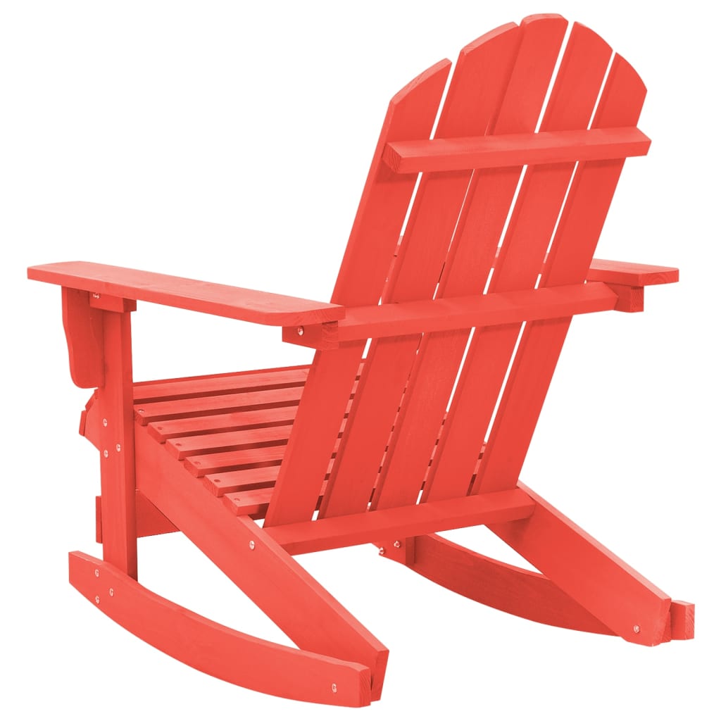 Garden Rocking Chair | Red | Solid Fir Wood | Medium | Durable