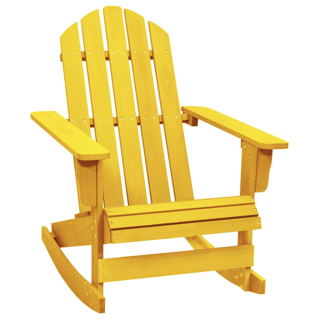 Garden Rocking Chair | Yellow | Solid fir wood | Standard | Comfy