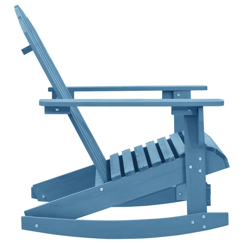 Garden Rocking Chair | Blue | Solid fir wood | Regular