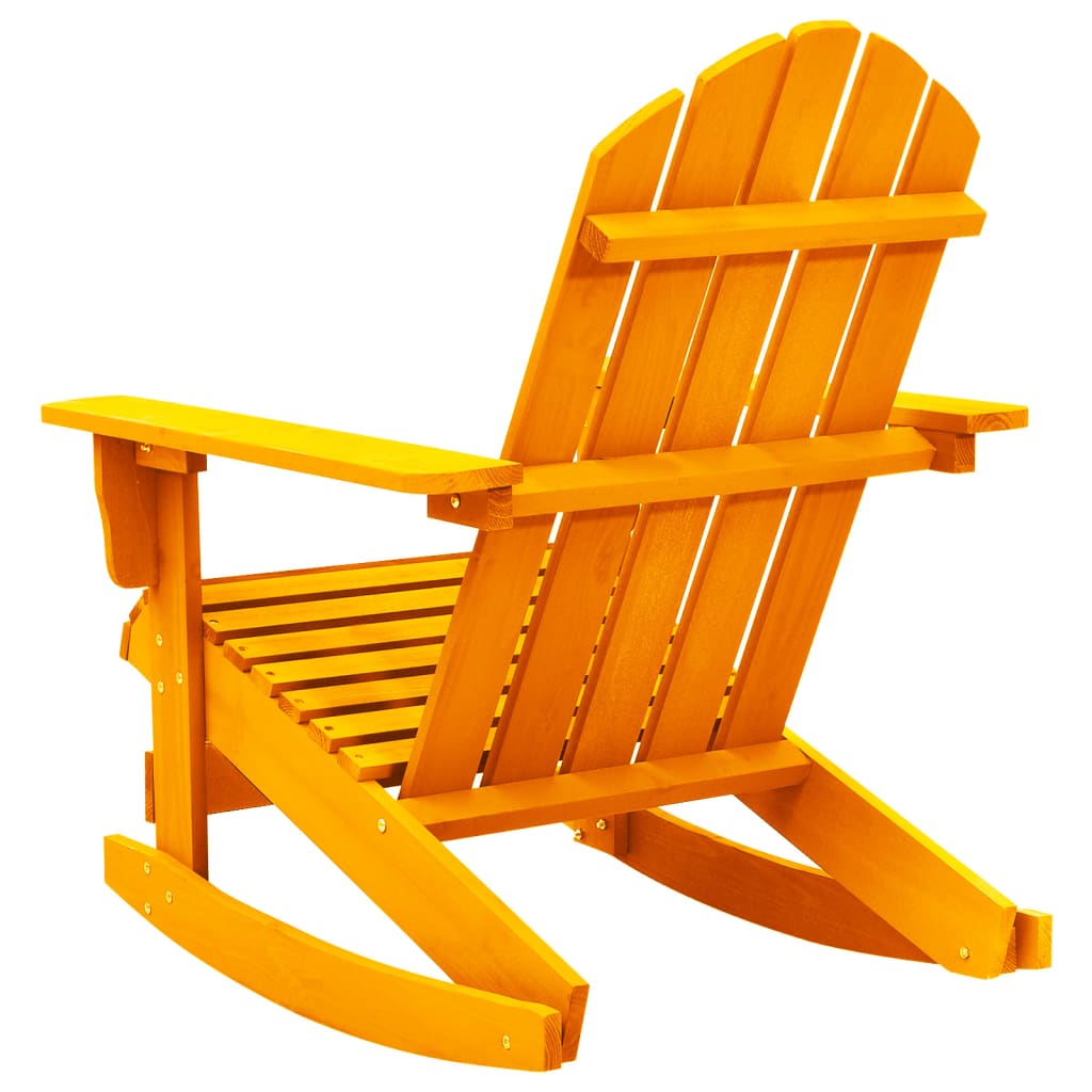 Garden Rocking Chair | Orange | Solid fir wood | Medium | Ergonomic