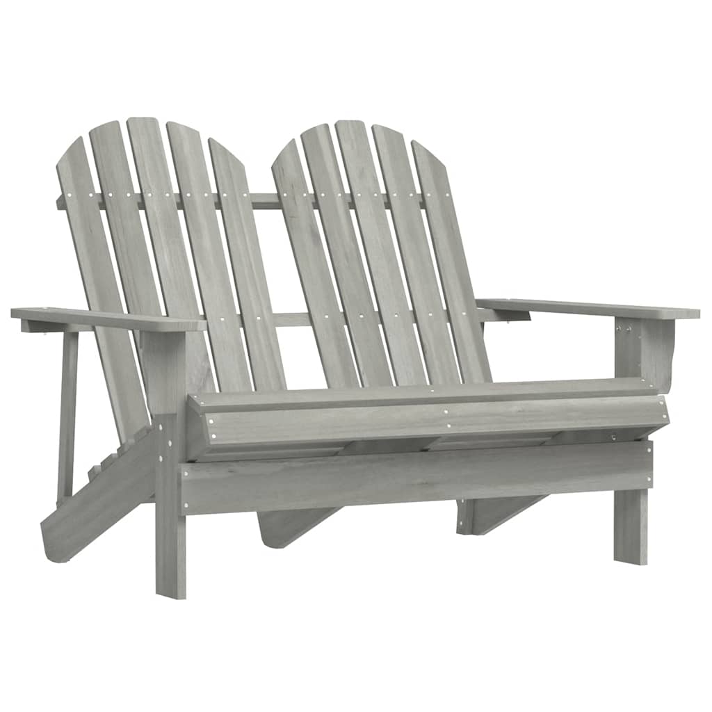 2-Seater Garden Adirondack Chair Solid Fir Wood Grey