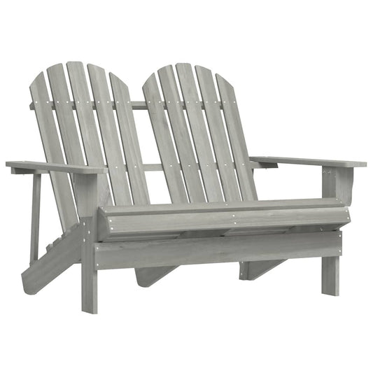 2-Seater Garden Adirondack Chair Solid Fir Wood Grey