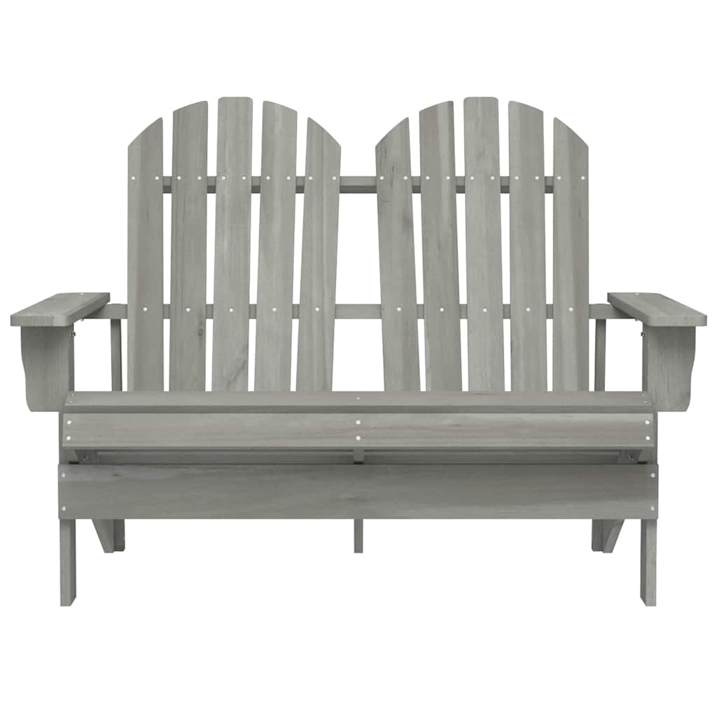 2-Seater Garden Adirondack Chair Solid Fir Wood Grey