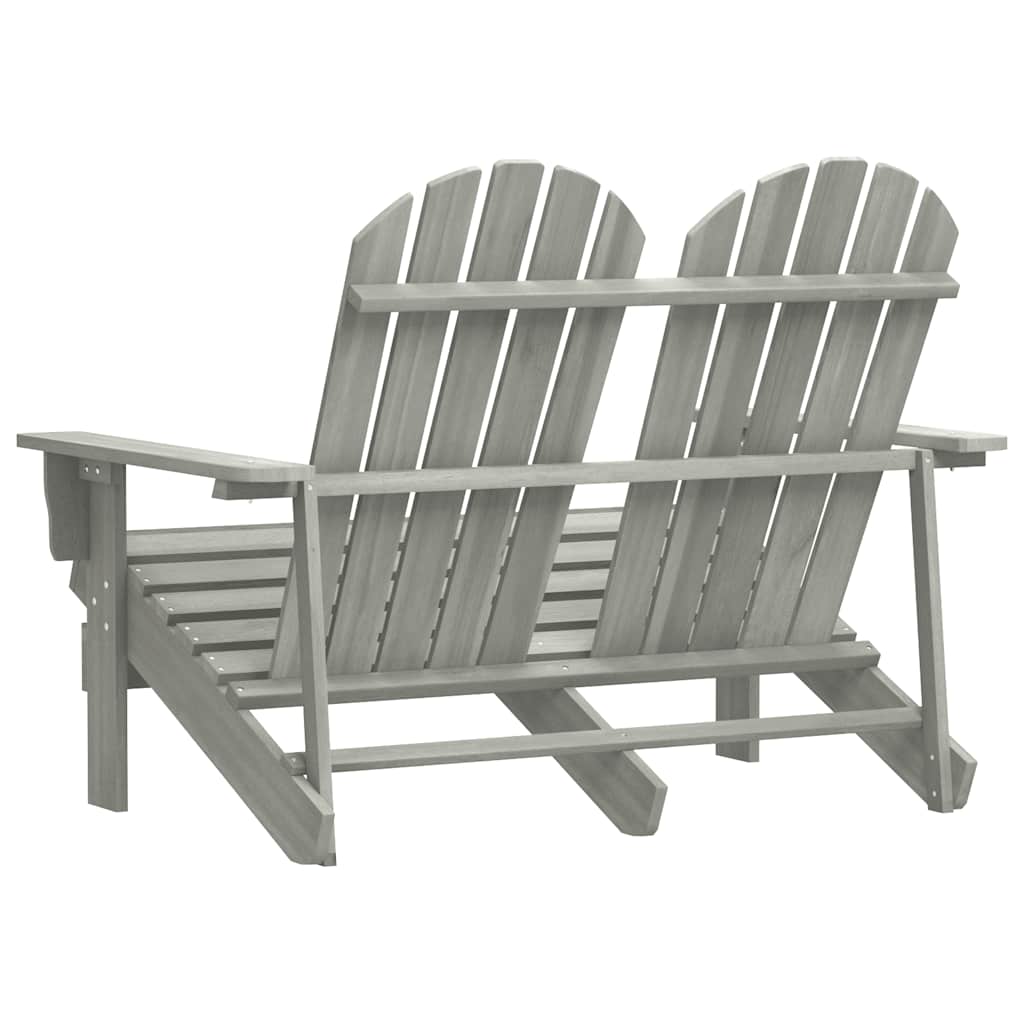 2-Seater Garden Adirondack Chair Solid Fir Wood Grey