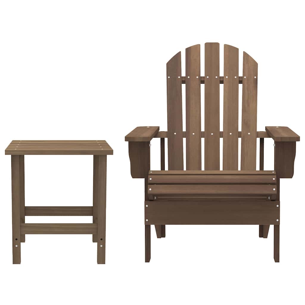 Garden Chair | Brown | Solid fir wood | 69.5 x 86.5 x 89.5 cm