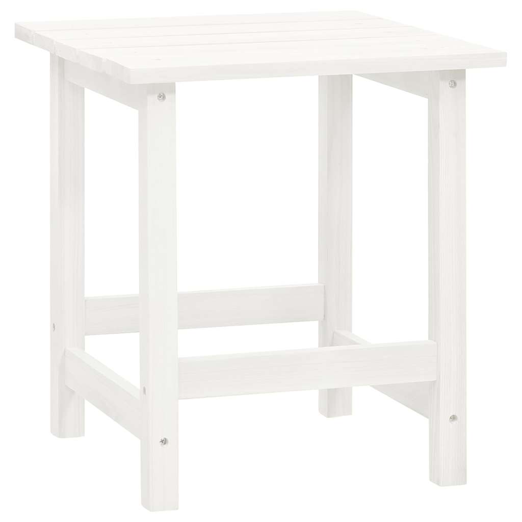 315929 vidaXL Garden Adirondack Chair with Ottoman&Table Solid Fir Wood White