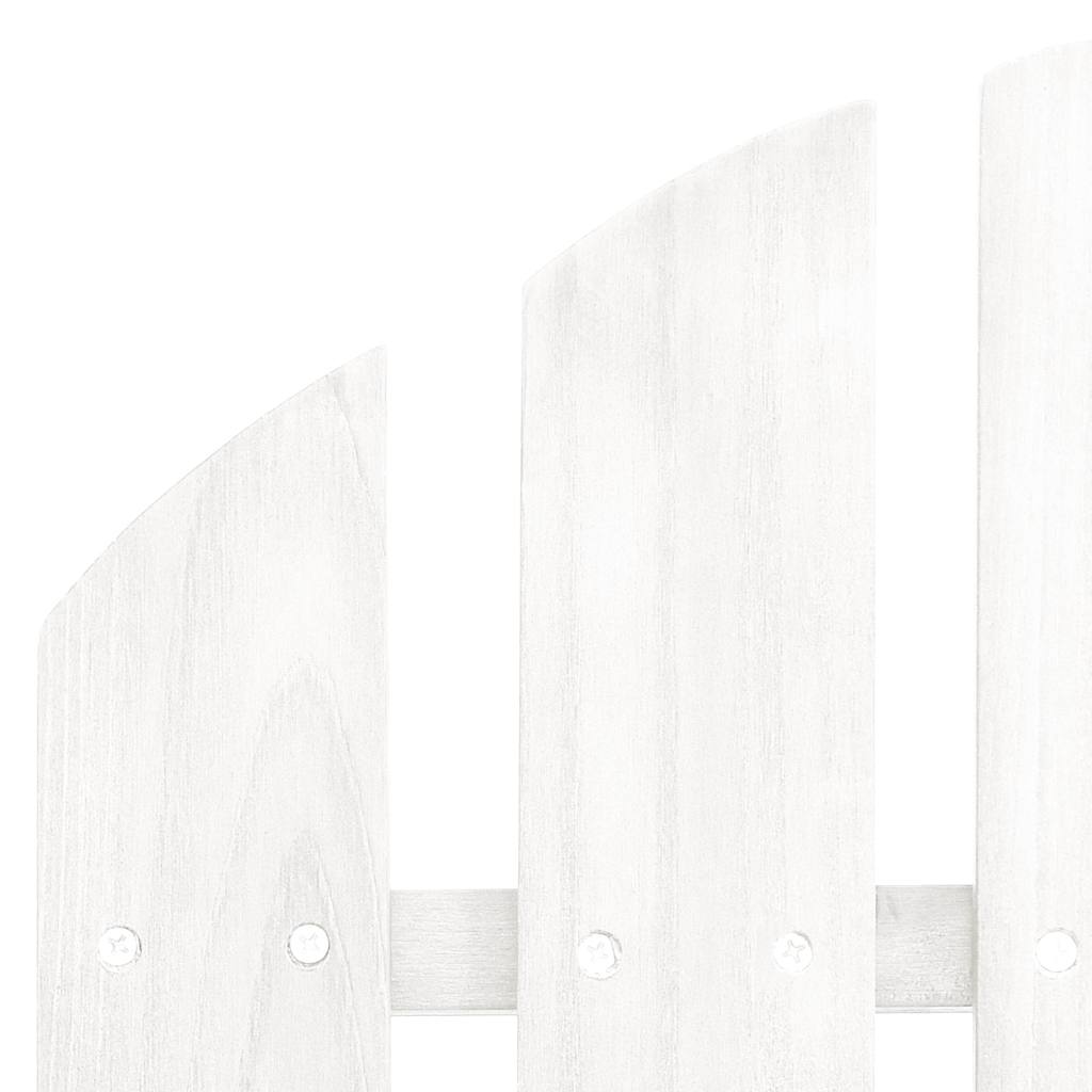 315929 vidaXL Garden Adirondack Chair with Ottoman&Table Solid Fir Wood White