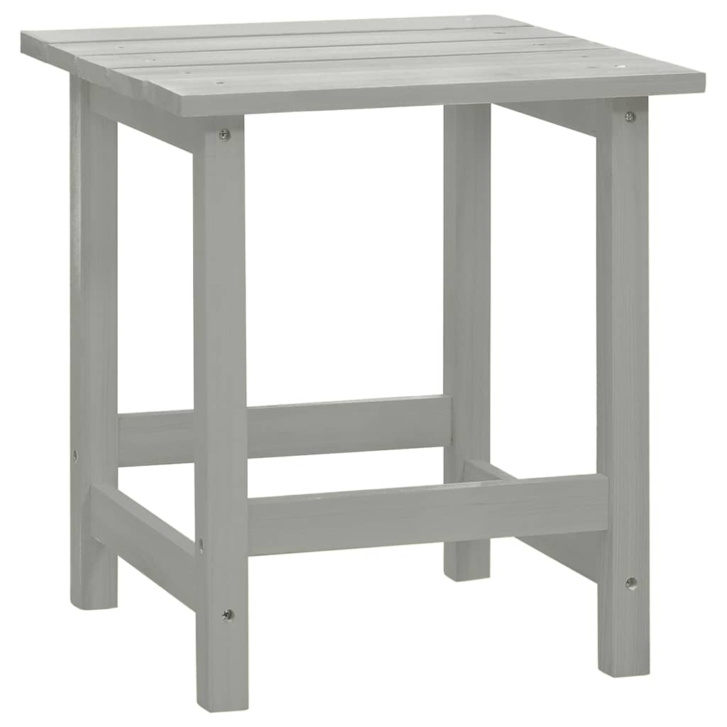 315930 vidaXL Garden Adirondack Chair with Ottoman&Table Solid Fir Wood Grey