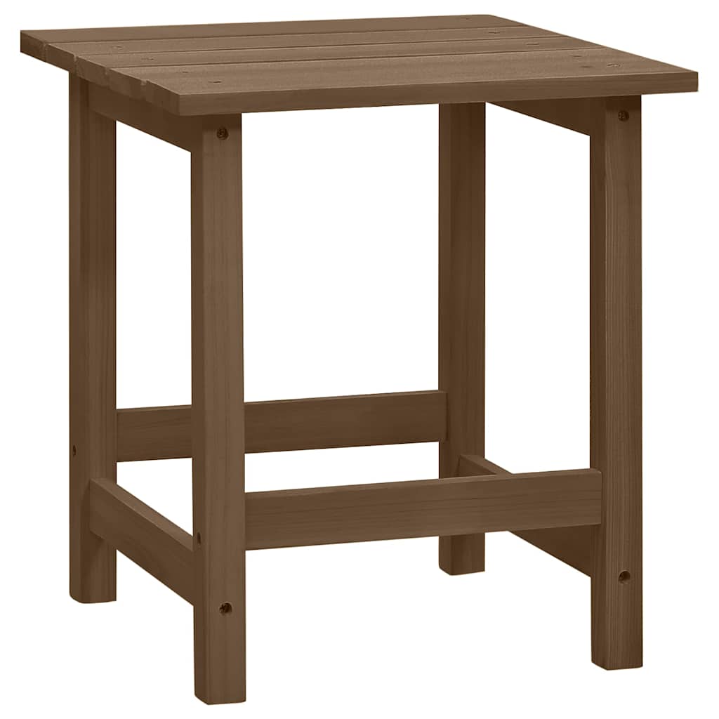 315931 vidaXL Garden Adirondack Chair with Ottoman&Table Solid Fir Wood Brown