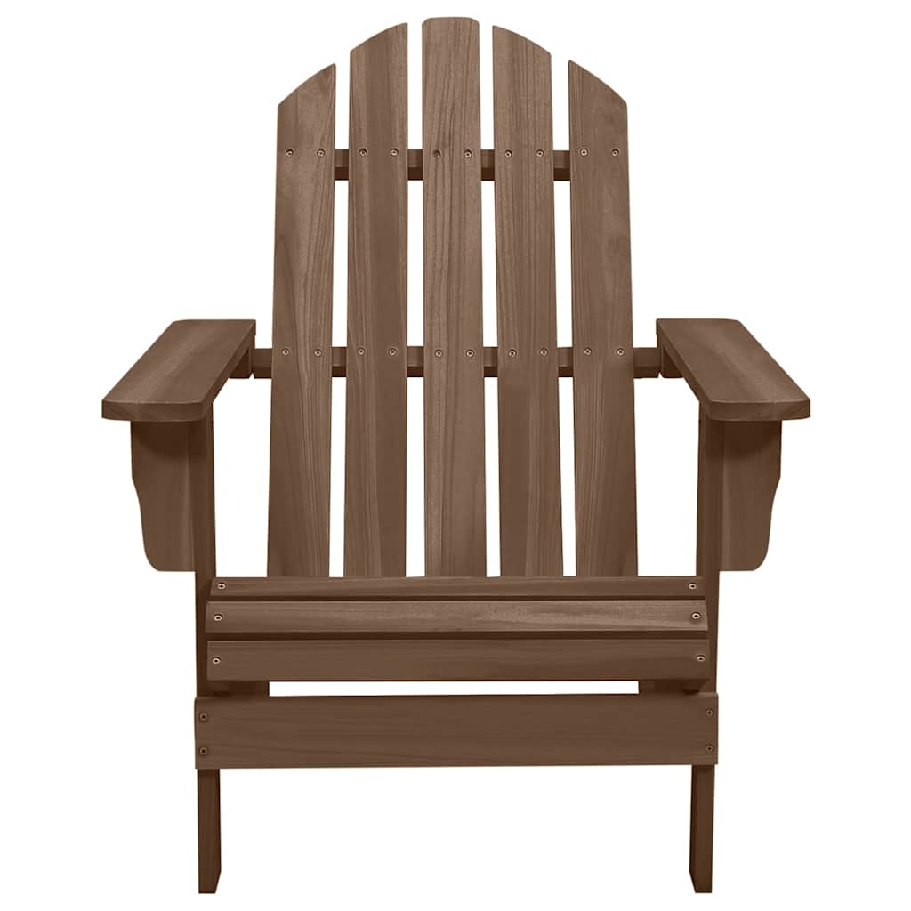 315931 vidaXL Garden Adirondack Chair with Ottoman&Table Solid Fir Wood Brown