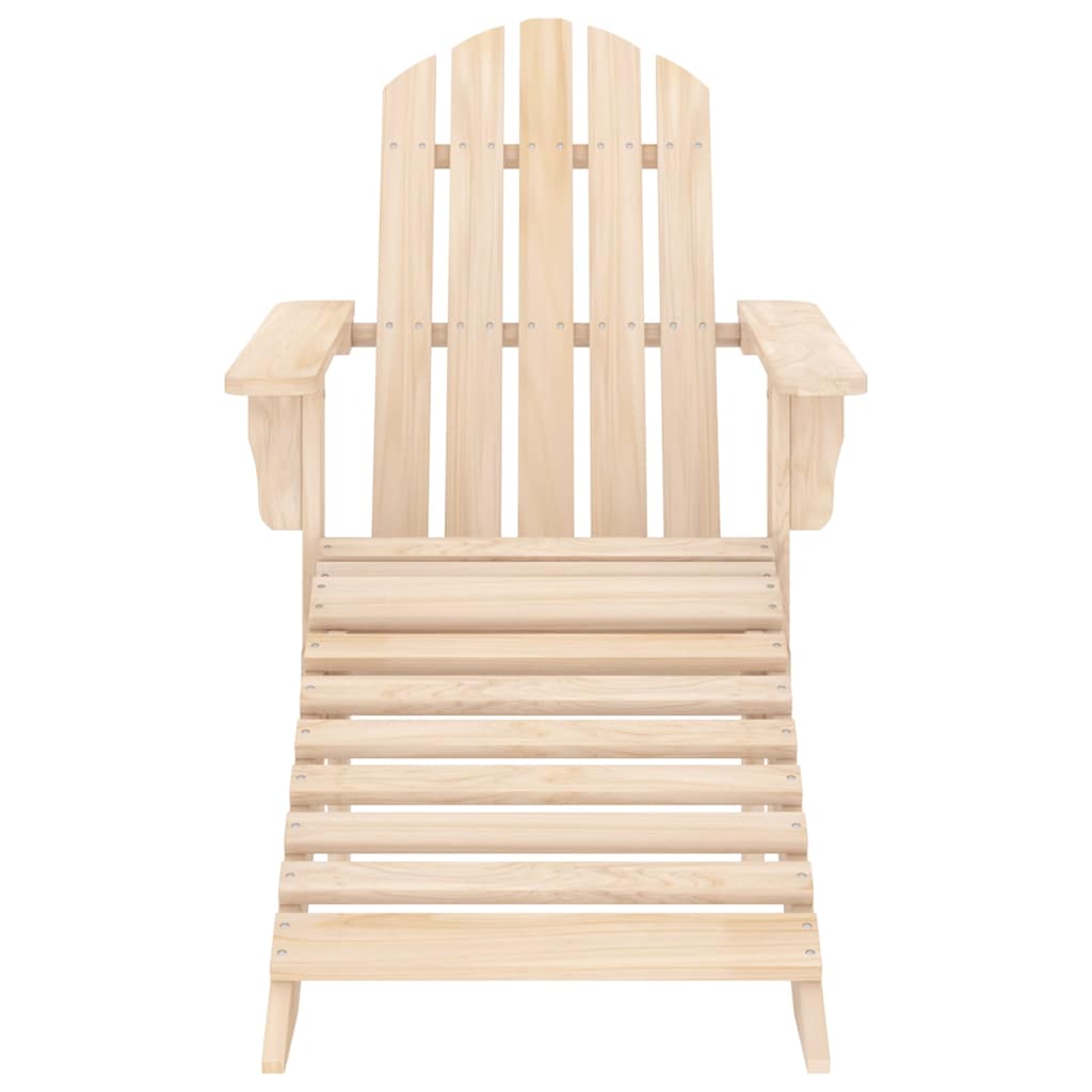 315932 vidaXL Garden Adirondack Chair with Ottoman and Table Solid Fir Wood