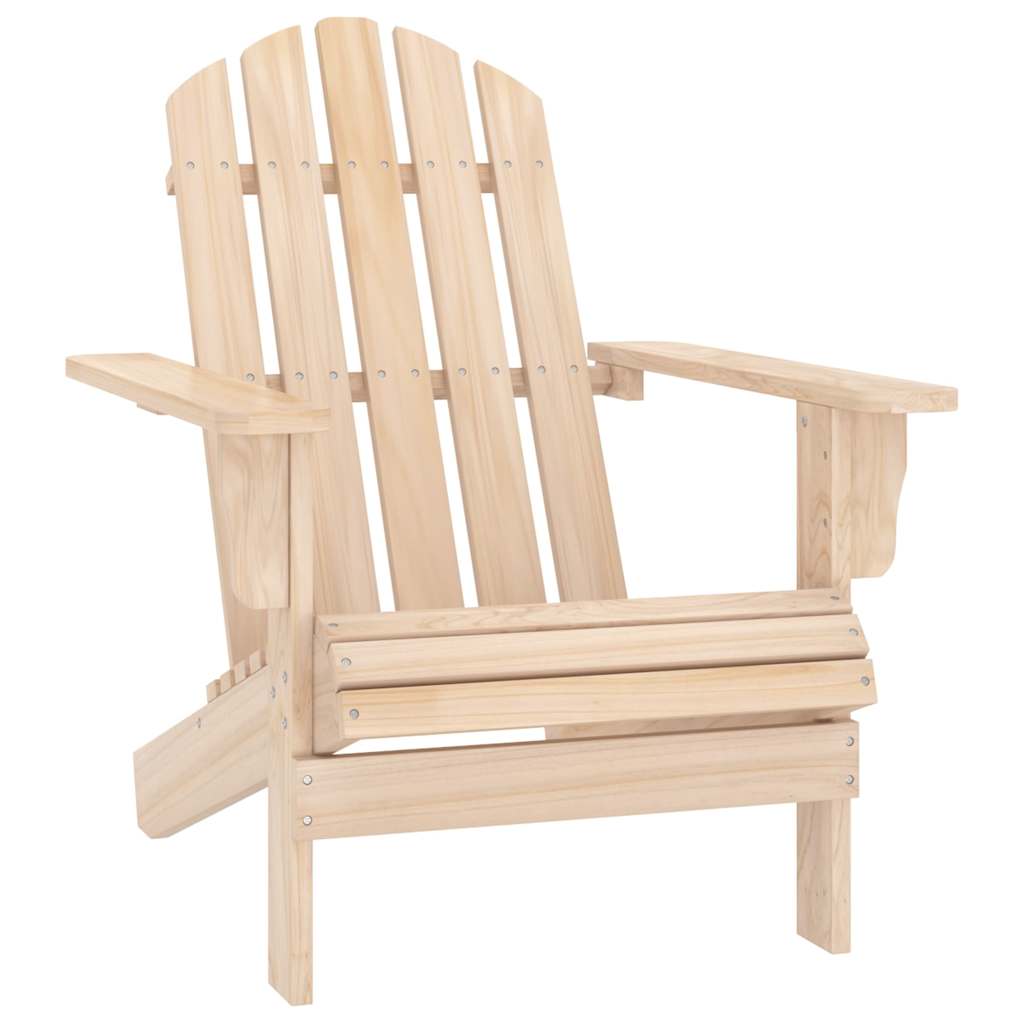 315932 vidaXL Garden Adirondack Chair with Ottoman and Table Solid Fir Wood