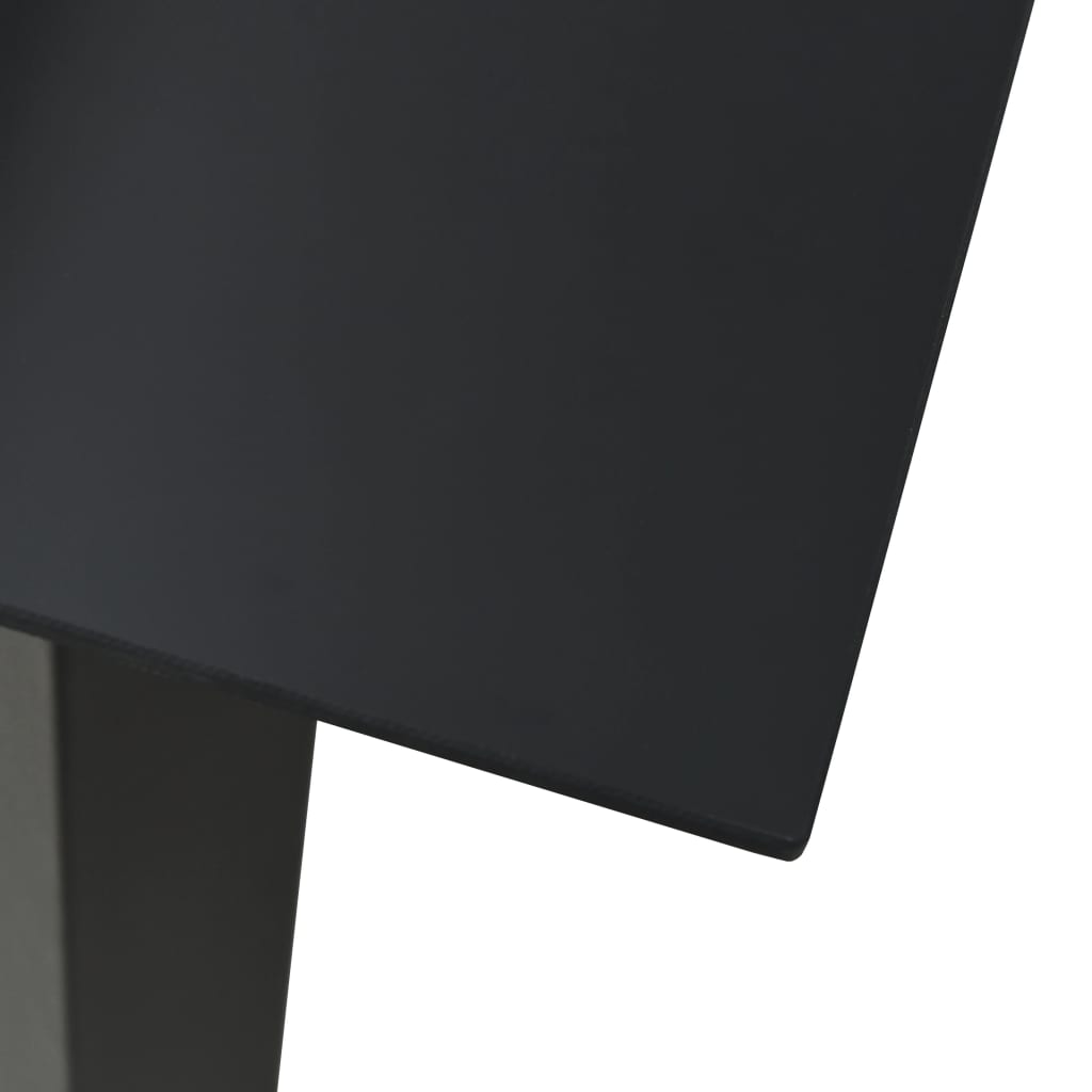 Dining Set | Black | PVC rattan, powder-coated steel, glass | 3-piece