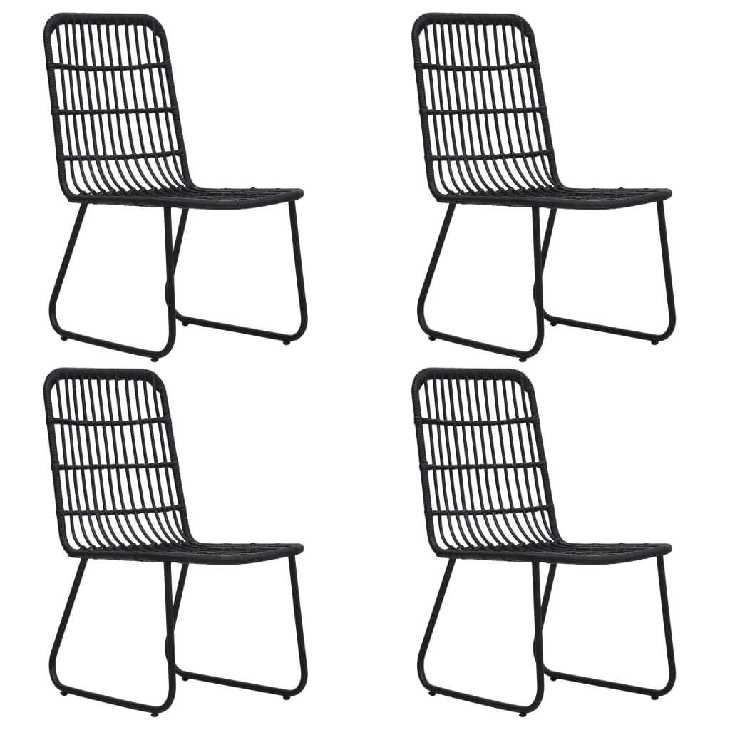 Dining Set | Black | Poly rattan | Large | Stackable | Outdoor Dining Set