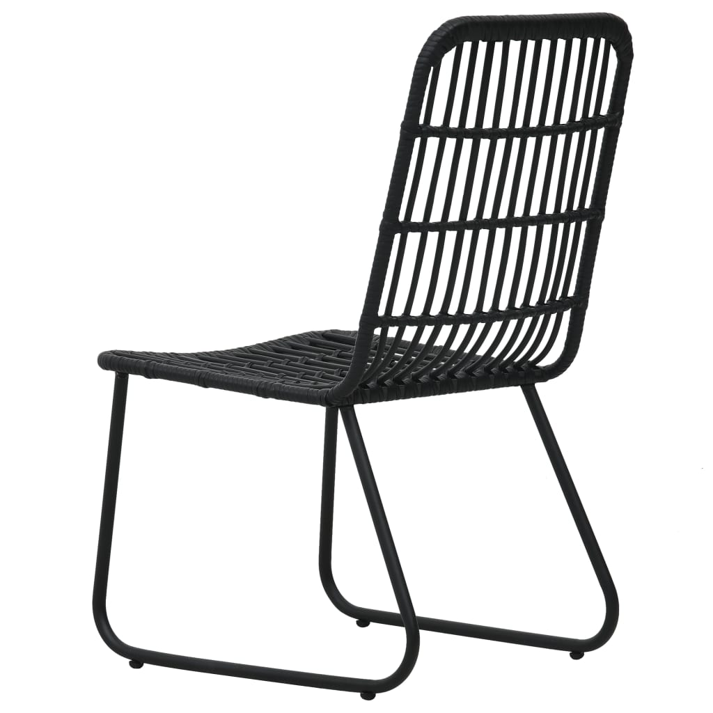 Dining Set | Black | Poly rattan | Large | Stackable | Outdoor Dining Set