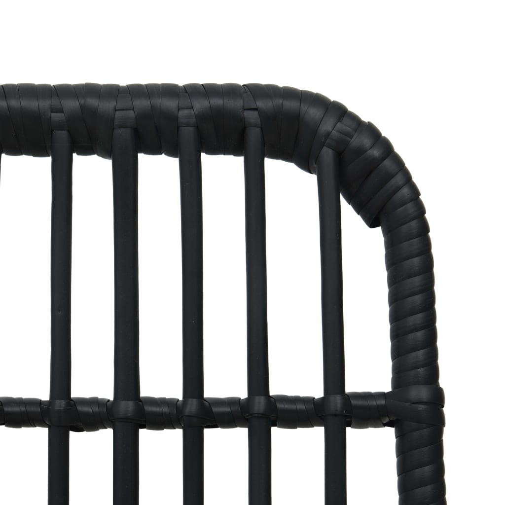 Dining Set | Black | Poly rattan | Large | Stackable | Outdoor Dining Set