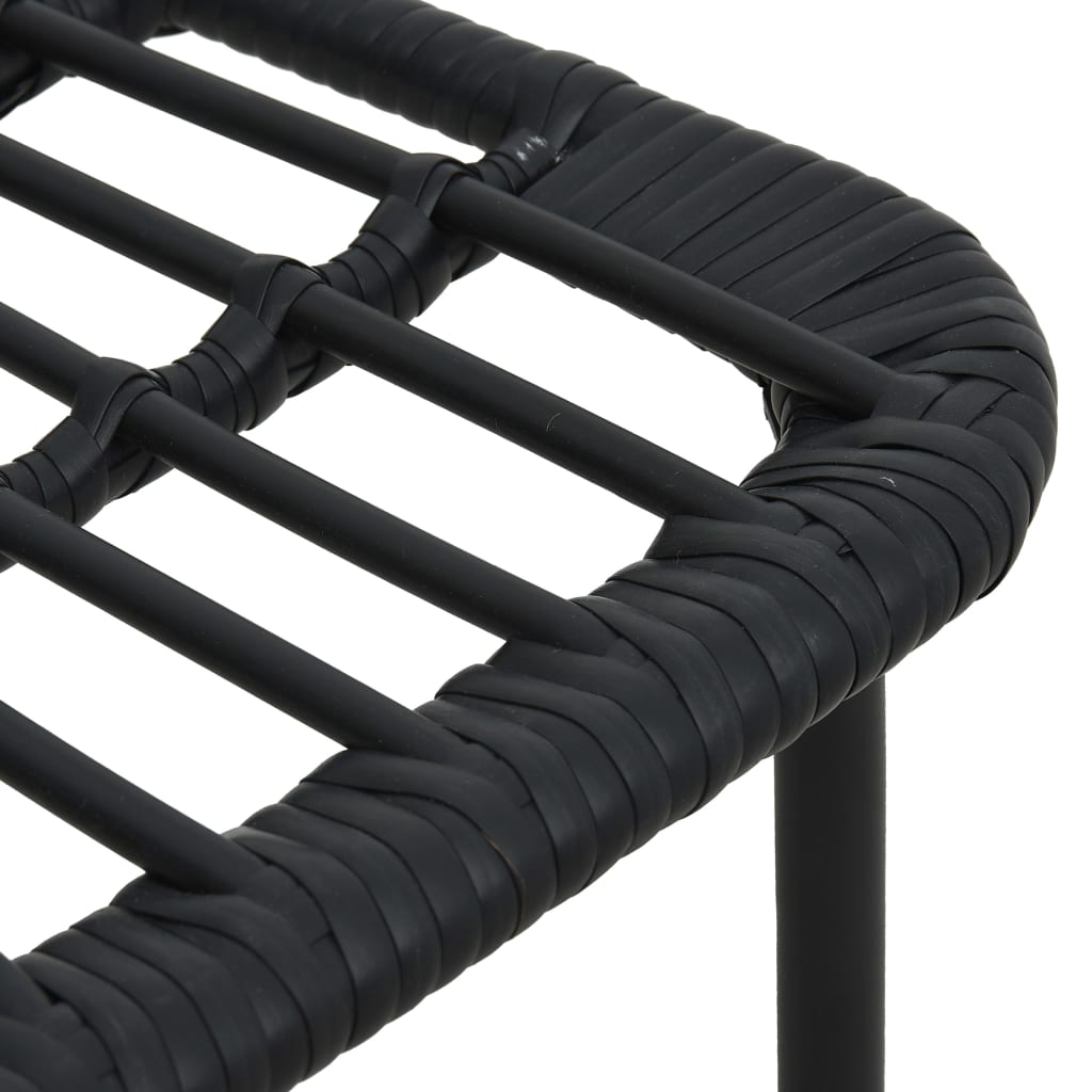Dining Set | Black | Poly rattan | Large | Stackable | Outdoor Dining Set