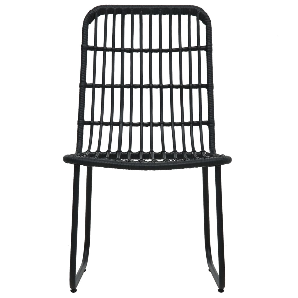 Dining Set | Black | Poly rattan | 5-piece | Stackable | Dining Set