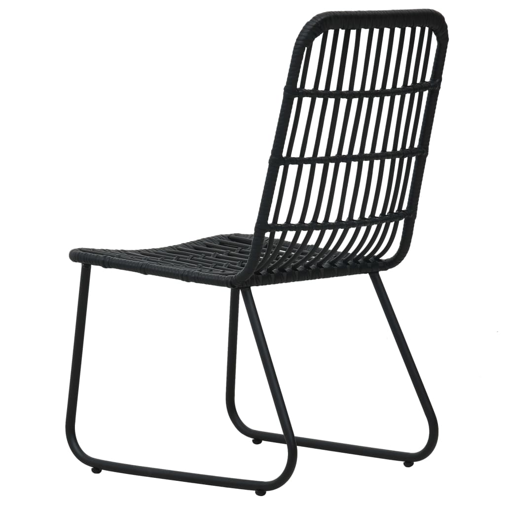Dining Set | Black | Poly rattan | 5-piece | Stackable | Dining Set