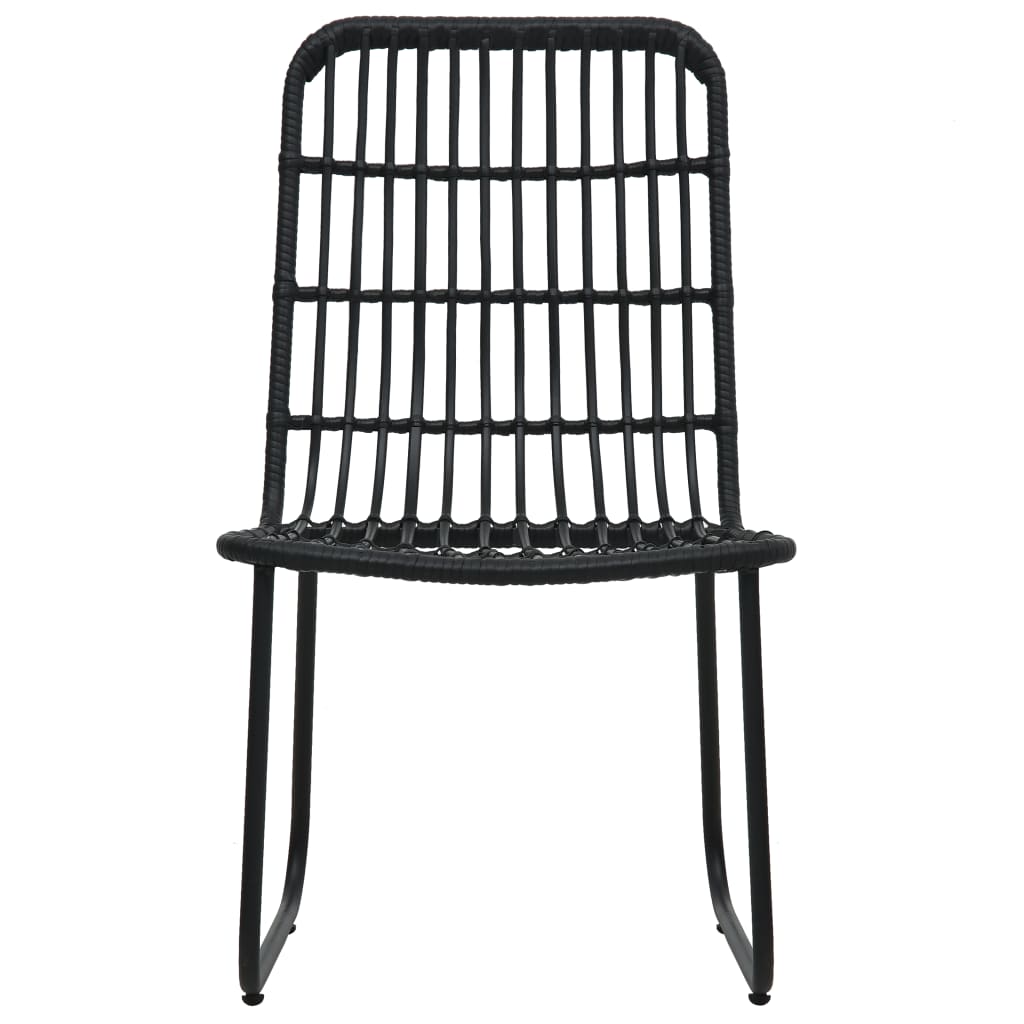 Dining Set | Black | Poly rattan, powder-coated steel, glass
