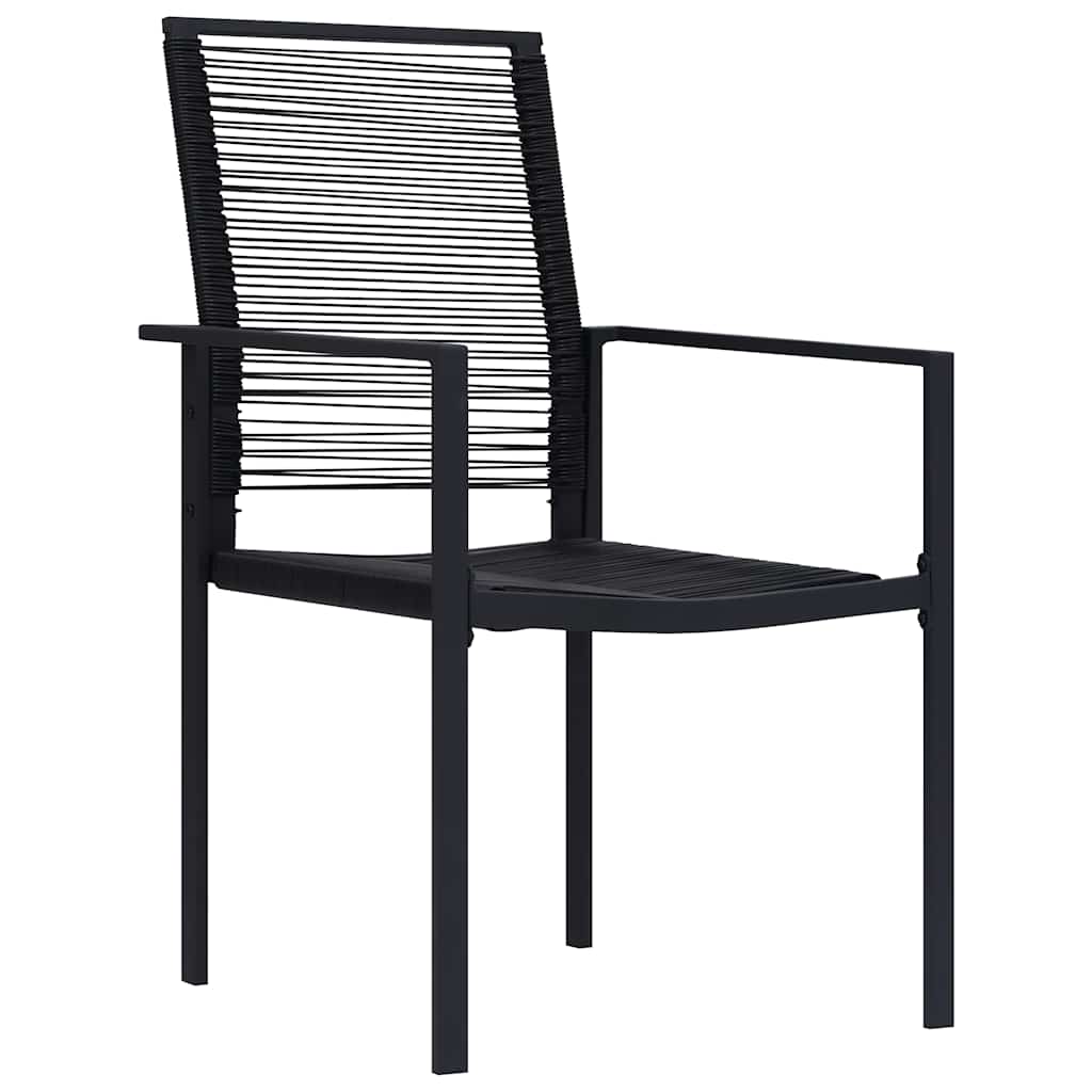 Dining Set | Black | Powder-Coated Steel | Large | Durable | Dining Set
