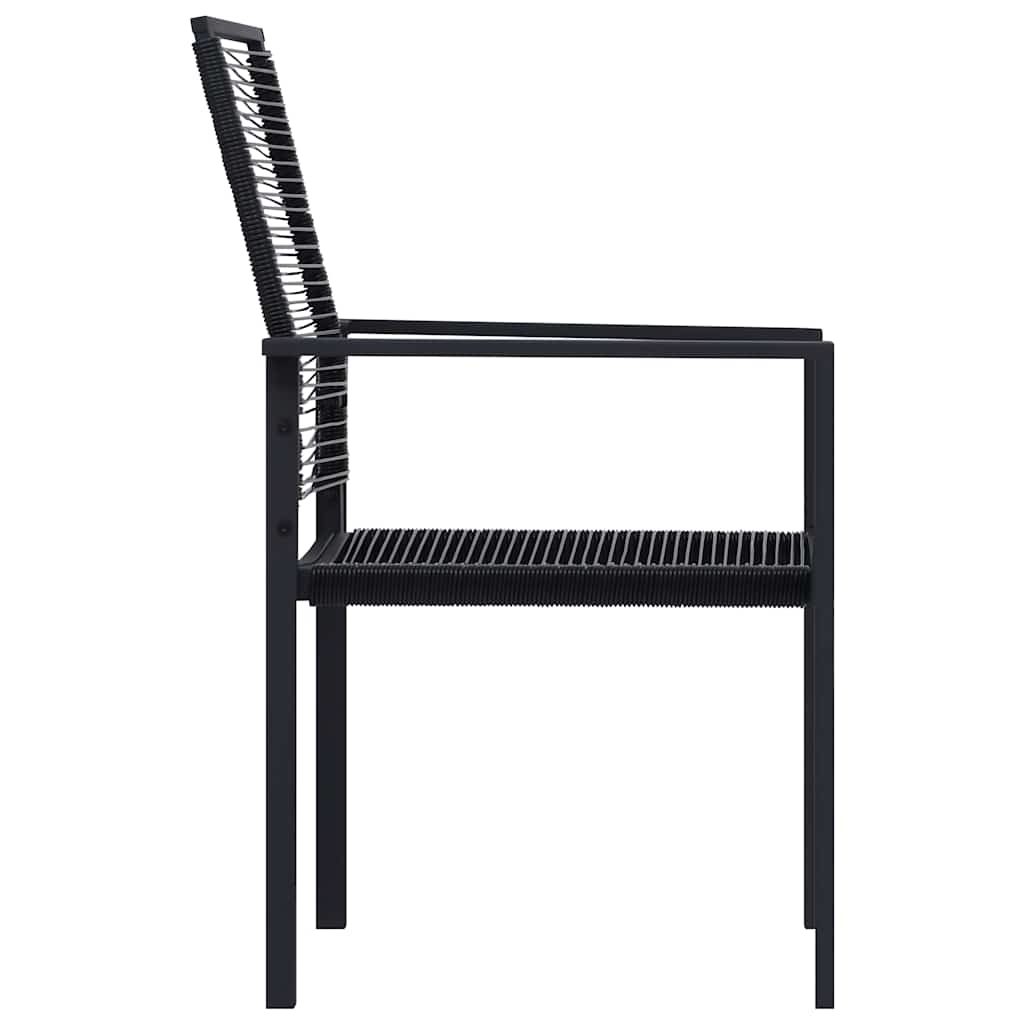 Dining Set | Black | Powder-Coated Steel | Large | Durable | Dining Set