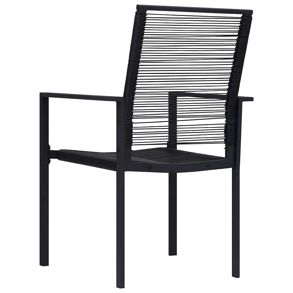 Dining Set | Black | Powder-Coated Steel | Large | Durable | Dining Set