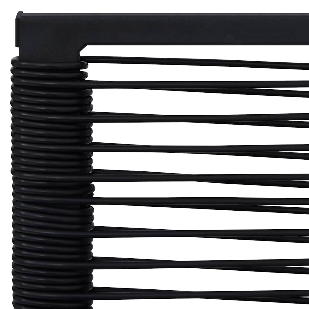 Dining Set | Black | Powder-Coated Steel | Large | Durable | Dining Set