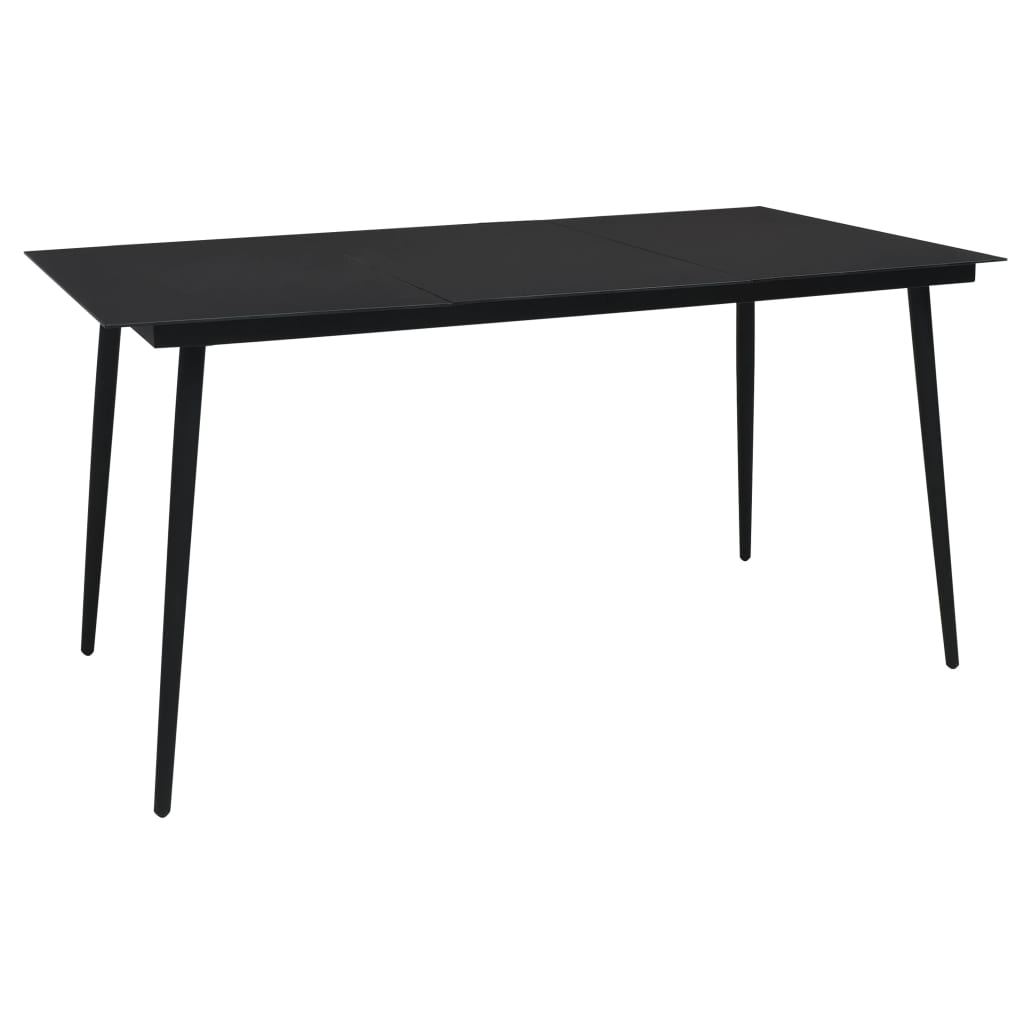 Dining Set | Black | Glass | Large |  Durable  | Garden Dining Set