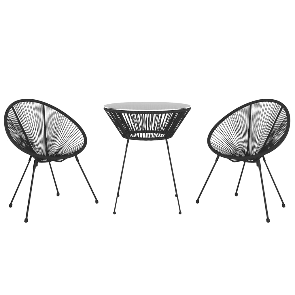 Dining Set | Black and Transparent