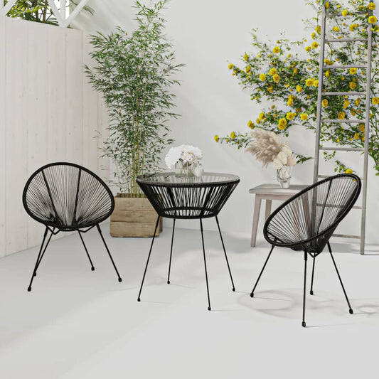 Dining Set | Black and Transparent