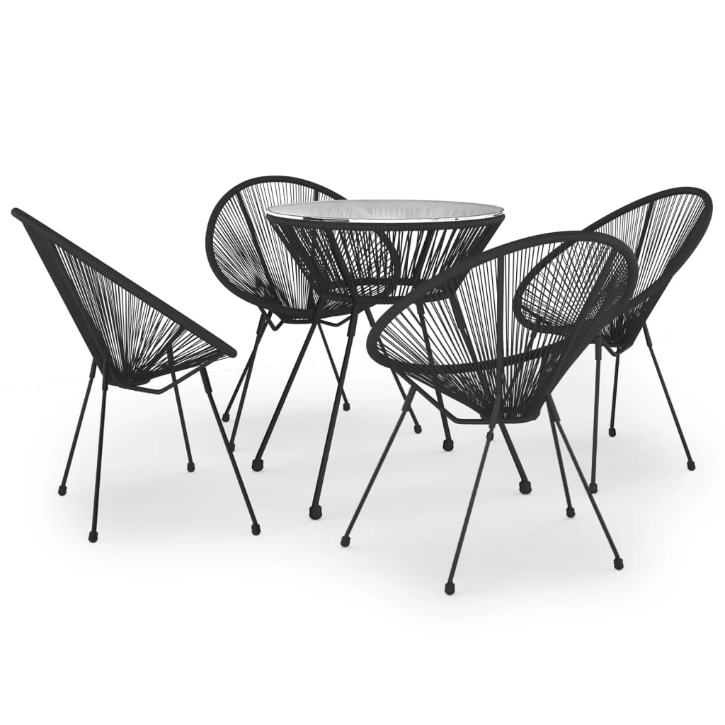 Dining Set | Black and Transparent