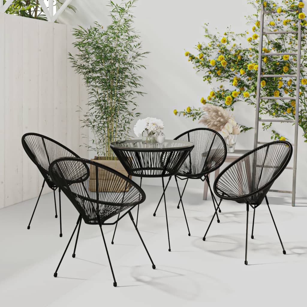 Dining Set | Black and Transparent