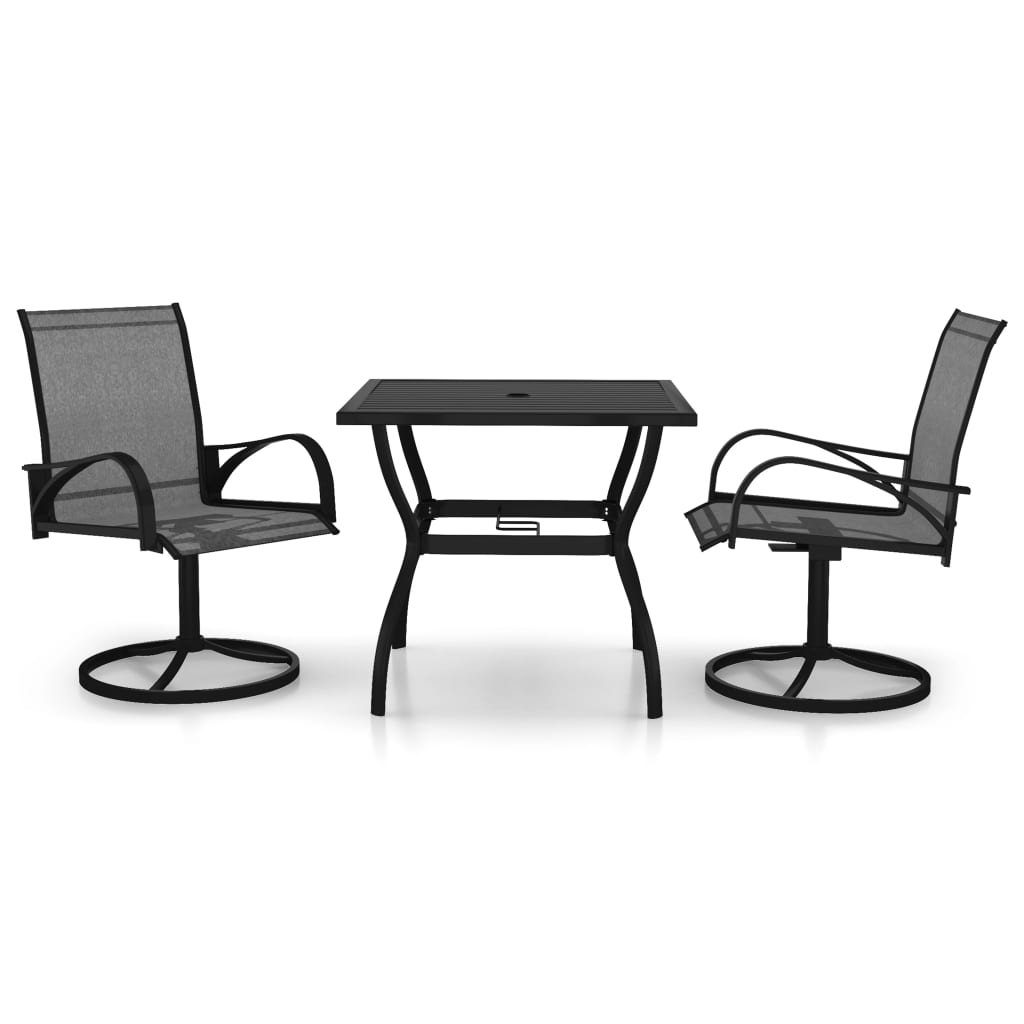 Dining Set | Anthracite, Grey | Powder-coated steel, Textilene | Medium