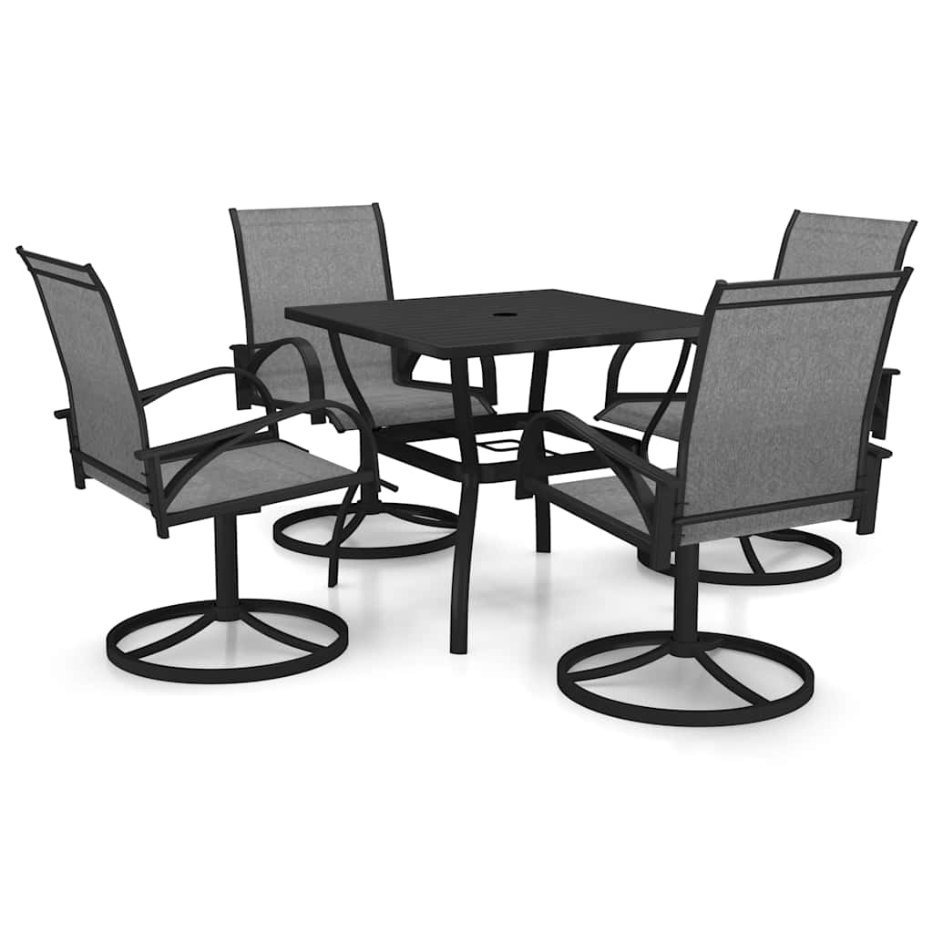 Dining Set | Anthracite Grey | Textilene and Powder-Coated Steel
