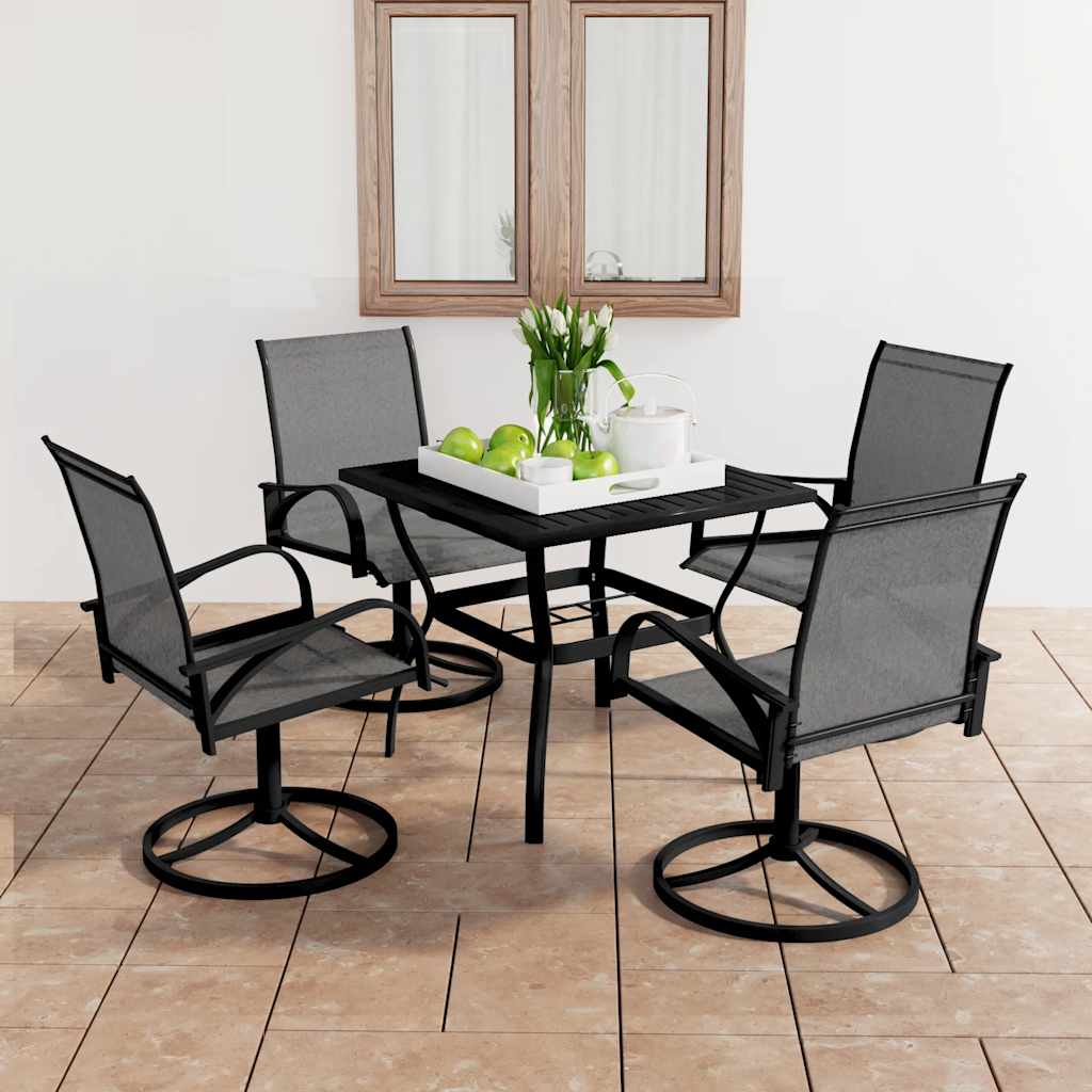 Dining Set | Anthracite Grey | Textilene and Powder-Coated Steel