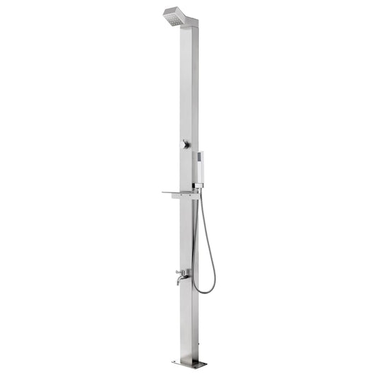 vidaXL Garden Shower 220 cm Stainless Steel