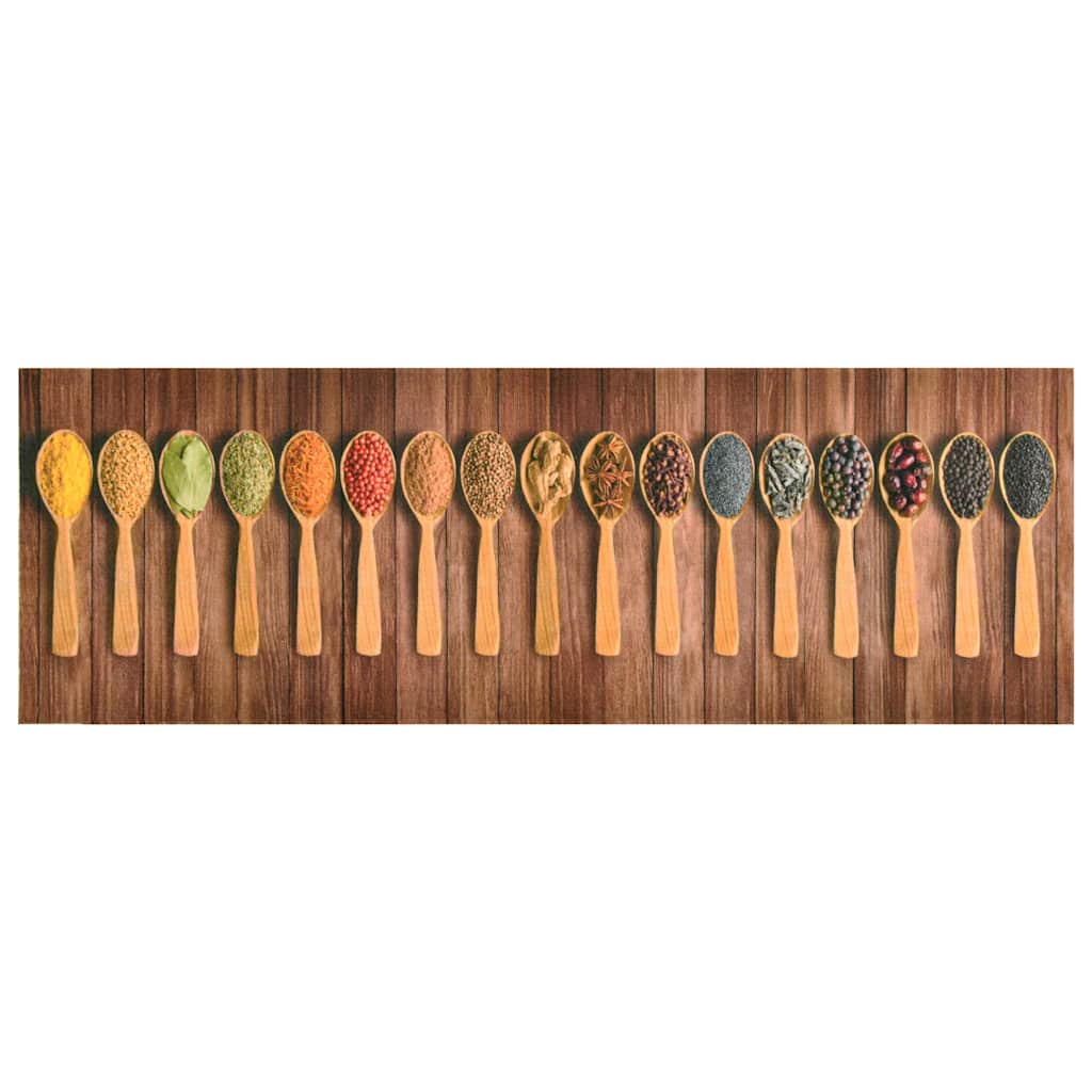 315958 vidaXL Kitchen Carpet Washable Spoons 60x300 cm