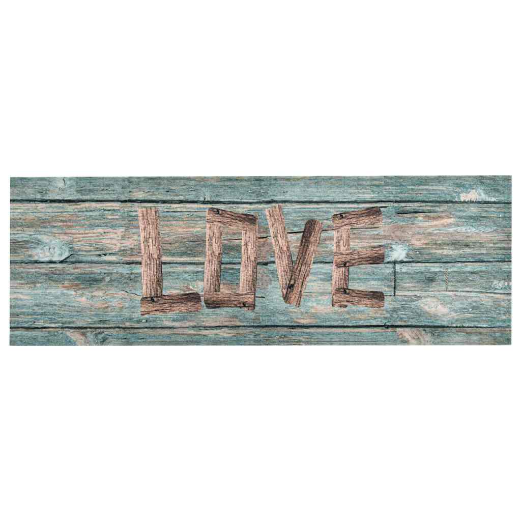315959 vidaXL Kitchen Carpet Washable Love 60x300 cm