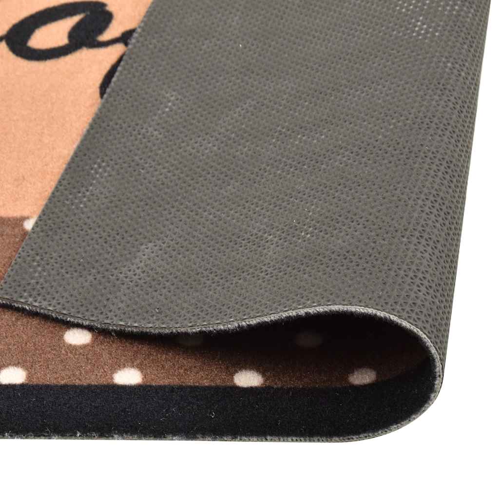 315970 vidaXL Kitchen Carpet Washable Coffee brown 45x150 cm