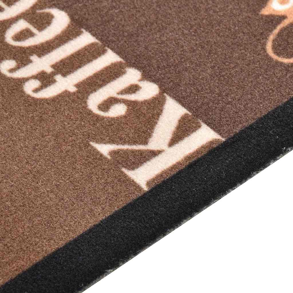 315971 vidaXL Kitchen Carpet Washable Coffee brown 60x180 cm