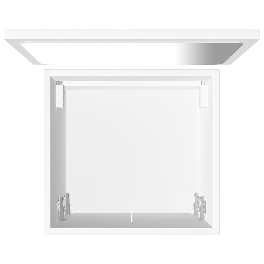 804773 vidaXL 2 Piece Bathroom Furniture Set White Engineered Wood