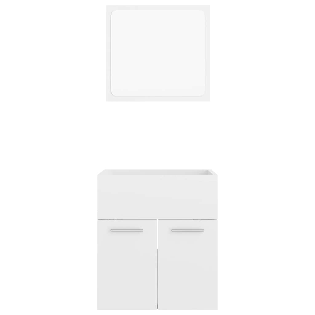 Bathroom Furniture Set | High gloss white | Engineered wood, Acrylic
